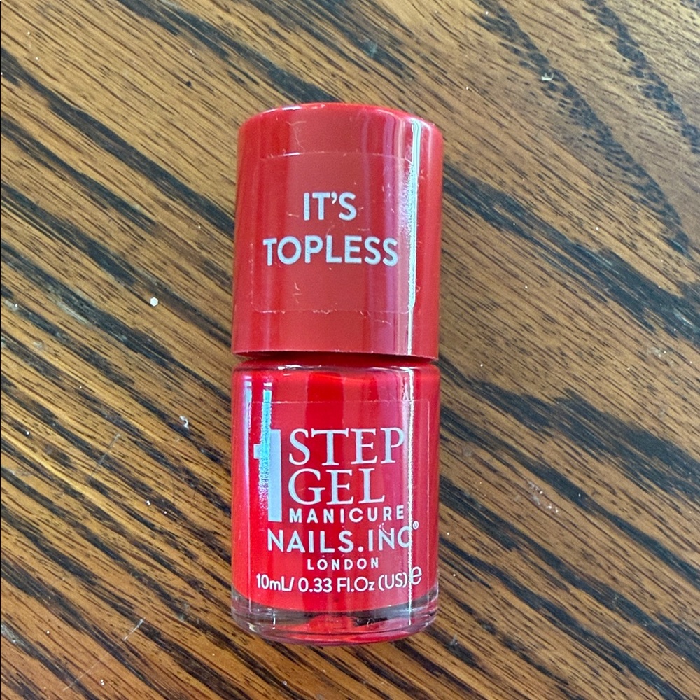 Nails Inc 1 Step Gel Manicure Kendall It’s Topless Red Nail Polish NWT